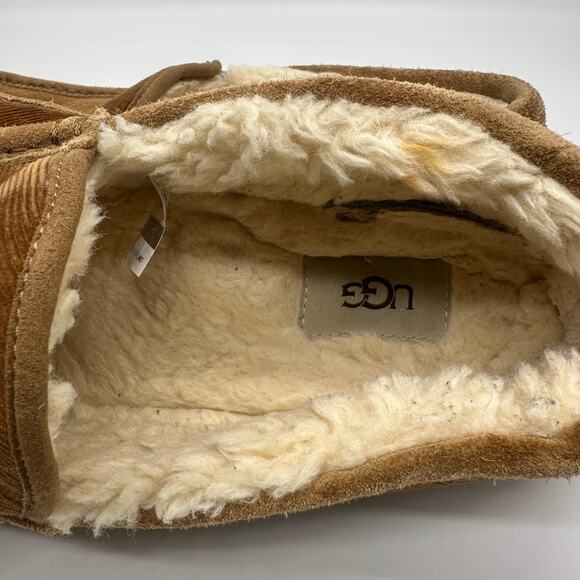 Ugg Ascot Chestnut Brown Corduroy Moccasin Slippers Mens Size 12 main image 9